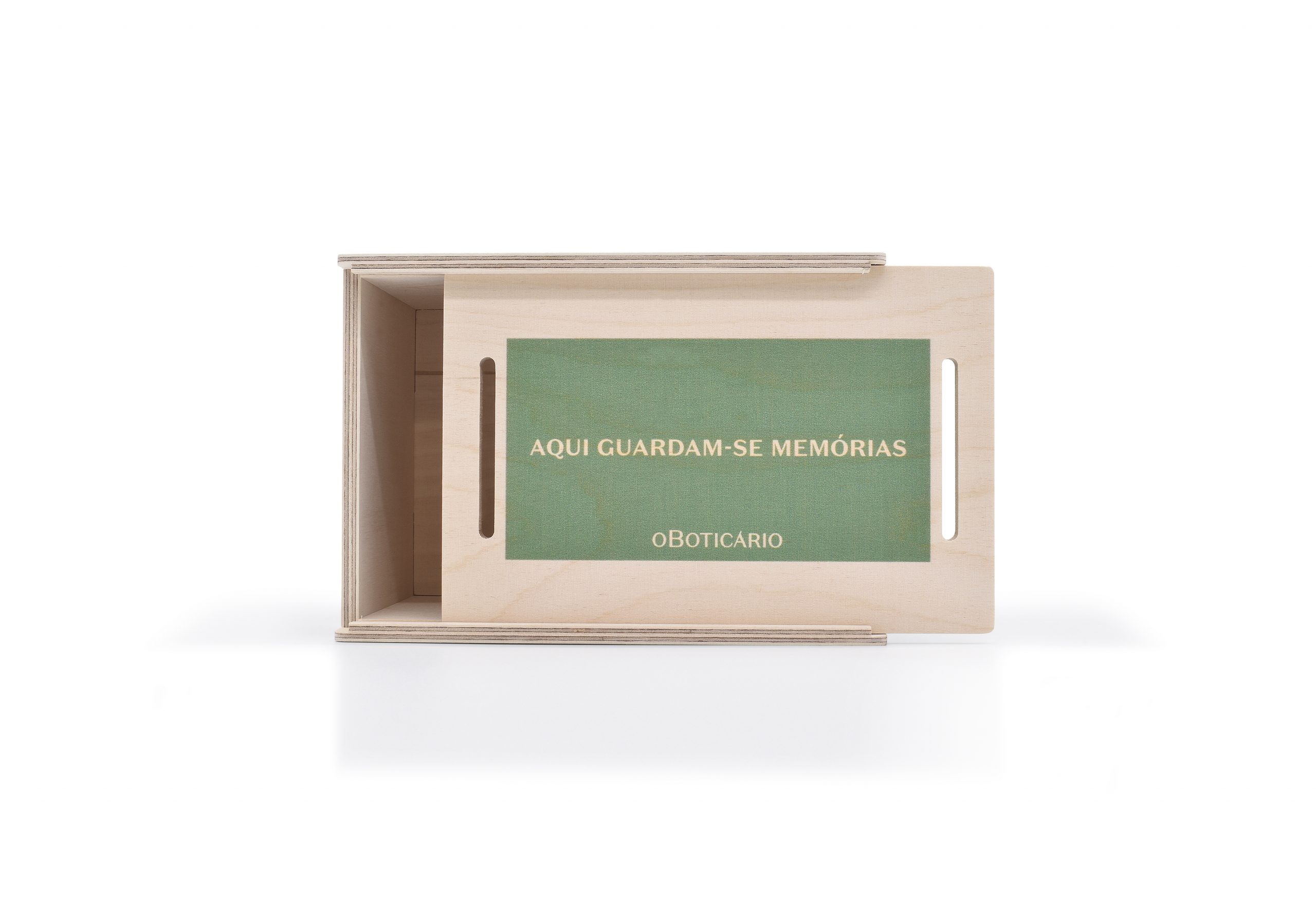 Caixa de madeira com impressão digital