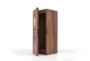 Caixa de madeira para garrafa