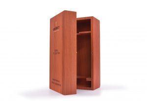 Caixa de madeira para garrafa