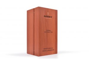 caixa de madeira para garrafa caixa com tampa articulada madeira de carvalho foil dourado